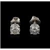 Image 1 : 14KT White Gold 0.55ctw Diamond Stud Earrings