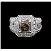 Image 1 : 7.89ctw Fancy Brown Diamond Ring - 14KT White Gold