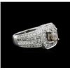 Image 2 : 7.89ctw Fancy Brown Diamond Ring - 14KT White Gold