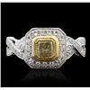 Image 1 : 18KT White and Yellow Gold 1.50ctw Diamond Ring