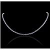 Image 1 : 14KT White Gold 12.96ctw Tanzanite and Diamond Necklace
