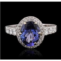 18KT White Gold 2.36ct Tanzanite and Diamond Ring