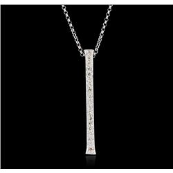 14KT White Gold 0.23ctw Diamond Pendant With Chain