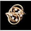 Image 1 : 14KT Yellow Gold 0.10ctw Diamond Ring
