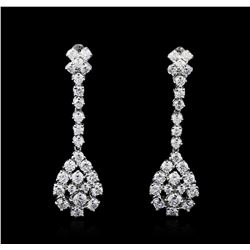 14KT White Gold 2.61ctw Diamond Earrings