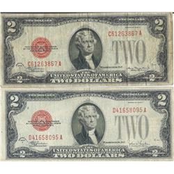 1928 $2 Currency Lot of 2