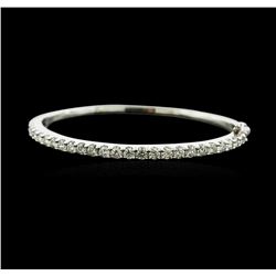 14KT White Gold 3.12ctw Diamond Bangle Bracelet