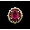 Image 1 : 14KT Yellow Gold 5.71ctw Ruby and Diamond Ring