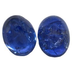 8.29ctw Cabochon Mixed Tanzanite Parcel