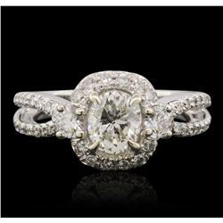 18KT White Gold EGL Certified 1.71ctw Diamond Ring