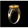 Image 3 : 10KT Yellow Gold 5.80ct Citrine, Onyx and Diamond Ring