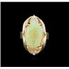 Image 1 : 14KT Yellow Gold 4.90ct Opal and Diamond Ring