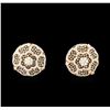Image 1 : 2.94ctw Fancy Brown Diamond Earrings - 18KT Rose Gold