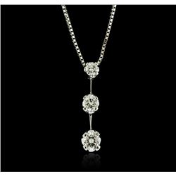 Platinum 0.26ctw Diamond Pendant With Chain