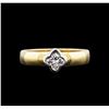 Image 1 : 0.32ct Diamond Solitaire Ring - 18KT Two-Tone Gold