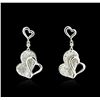 Image 1 : 14KT White Gold 0.33ctw Diamond Earrings