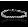 Image 1 : 14KT White Gold 9.29ctw Diamond Tennis Bracelet