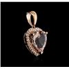 Image 2 : 14KT Rose Gold 2.71ct Morganite and Diamond Pendant