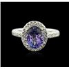 Image 1 : 14KT White Gold 2.36ct Tanzanite and Diamond Ring