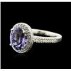 Image 2 : 14KT White Gold 2.36ct Tanzanite and Diamond Ring