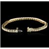 Image 3 : 14KT Yellow Gold 6.06ctw Diamond Tennis Bracelet