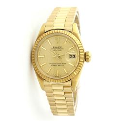 Rolex President 18KT Gold DateJust Ladies Watch