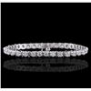 Image 2 : 14KT White Gold 5.49ctw Diamond Tennis Bracelet