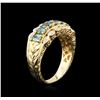 Image 3 : 14KT Yellow Gold 1.17ctw Alexandrite and Diamond Ring