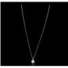 Image 2 : 14KT White Gold 0.90ctw Diamond Pendant With Chain