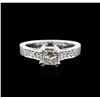 Image 1 : 14KT White Gold 0.49ctw Diamond Ring