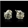 Image 1 : 14KT White Gold 3.23ctw Diamond Stud Earrings