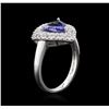 Image 3 : 14KT White Gold 1.40ct Tanzanite and Diamond Ring