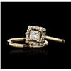 Image 3 : 14KT Yellow Gold 0.91ct Diamond Wedding Set