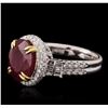 Image 2 : 14KT Two-Tone Gold 5.44ct Ruby and Diamond Ring