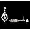 Image 2 : 18KT White Gold 1.35ctw Diamond Earrings