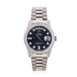 Rolex 18KT White Gold 1.32ctw Diamond DayDate Men's Watch