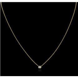 14KT Yellow Gold 0.09ct Diamond Solitaire Necklace