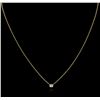 Image 1 : 14KT Yellow Gold 0.09ct Diamond Solitaire Necklace