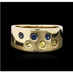 14KT Yellow Gold 0.60ctw Sapphire Ring