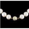 Image 2 : South Sea Cultured Pearl Necklace with 14KT Yellow Gold Diamond Ball Clasp