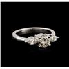 Image 2 : 18KT White Gold 0.96ctw Diamond Ring