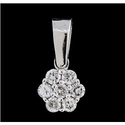 14KT White Gold 0.20ctw Diamond Pendant