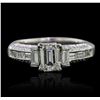 Image 1 : 18KT White Gold EGL Certified 1.93ctw Diamond Ring