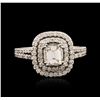 Image 1 : 14KT White Gold EGL USA Certified 1.82ctw Diamond Ring