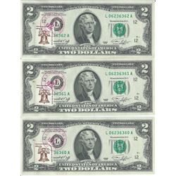 1976 $2 1st Day Currency Lot of 3