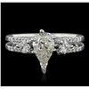Image 1 : 18KT White Gold 1.41ctw Diamond Ring