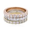 Image 1 : 14KT Three-Tone Gold 2.17ctw Diamond Rings