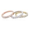 Image 3 : 14KT Three-Tone Gold 2.17ctw Diamond Rings