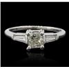 Image 1 : 14KT White Gold 0.99ctw Diamond Ring
