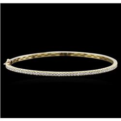 0.88ctw Diamond Bangle Bracelet - 14KT Yellow Gold